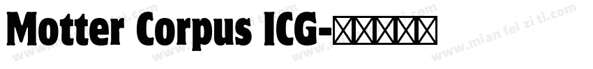 Motter Corpus ICG字体转换